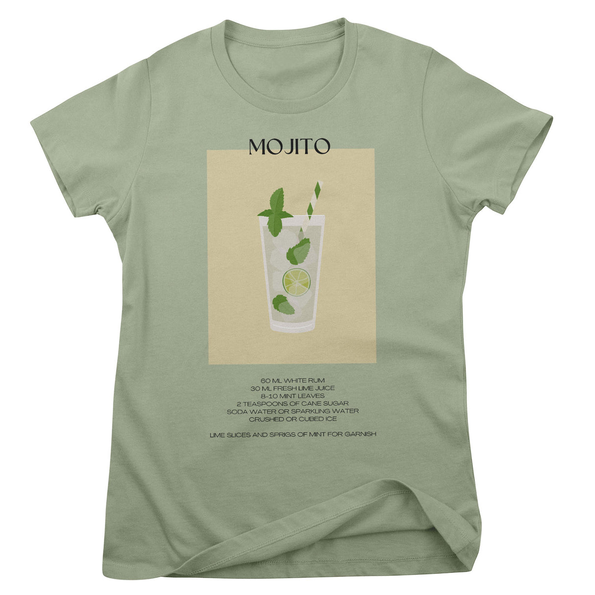 Mojito - Coctail Recipe Girly Tee