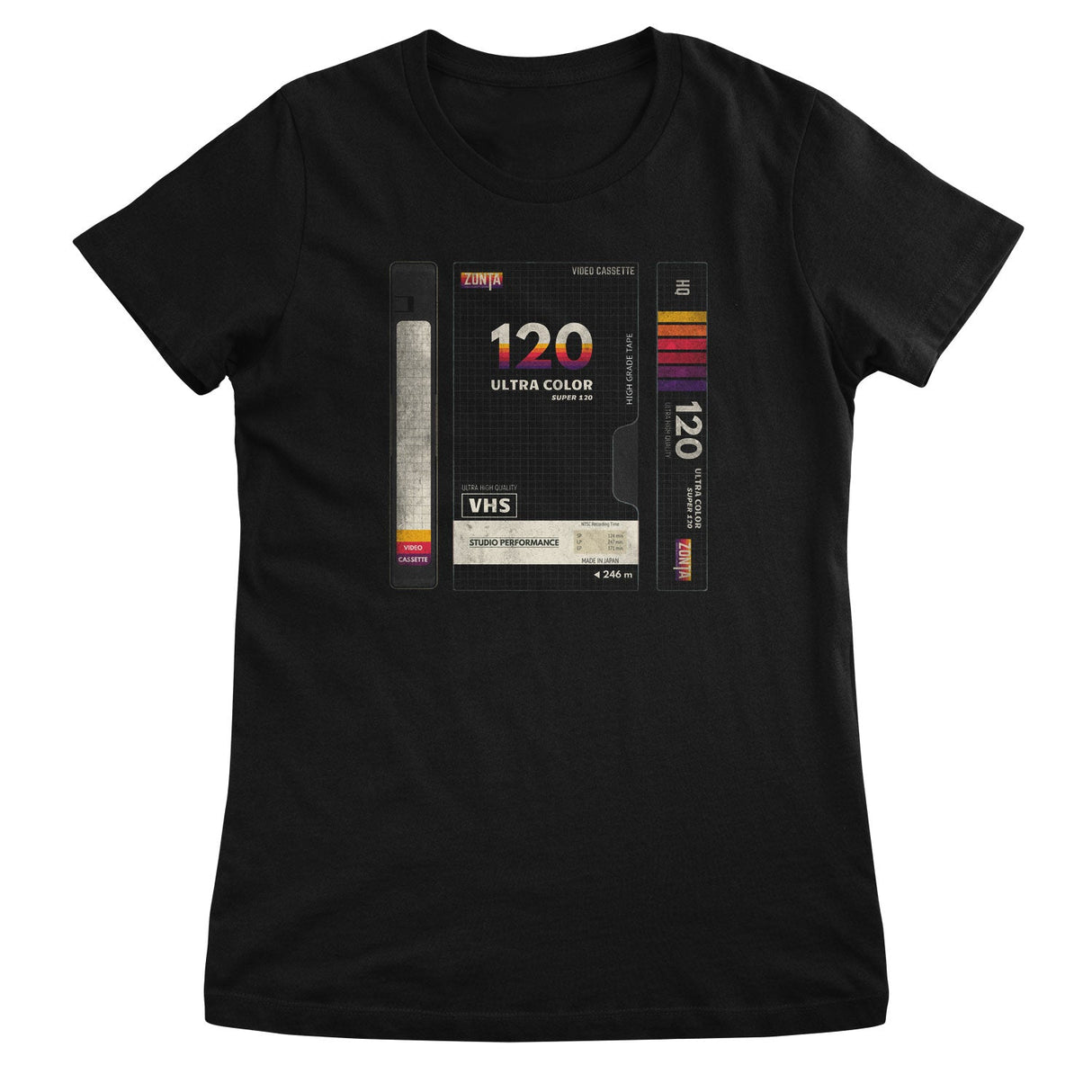 Sides of a VHS Cassette Tape Girly Top