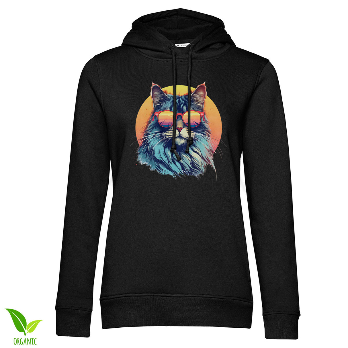 Sunset Cat Shades Girly Hoodie