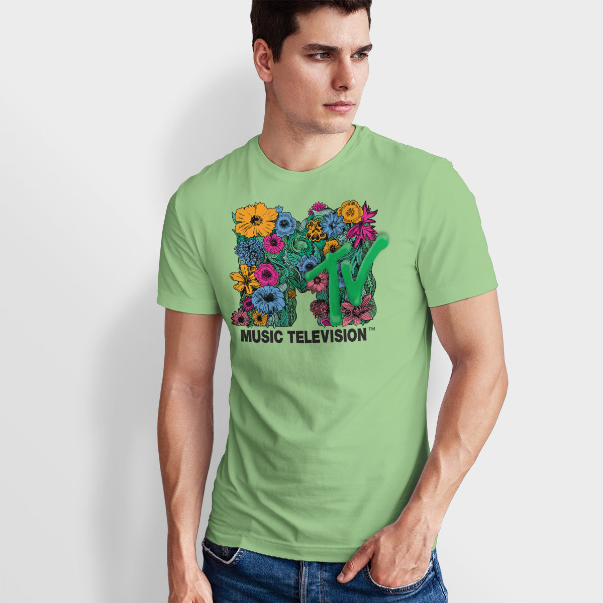 MTV Flower Bouquet Logo T-Shirt