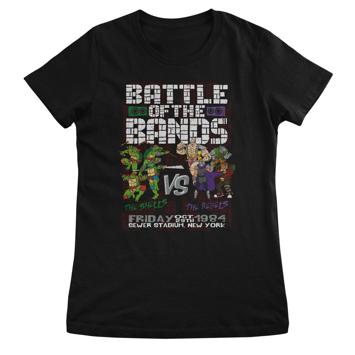 Teenage Mutant Ninja Turtles - Battle Of The Bands Girly Tee