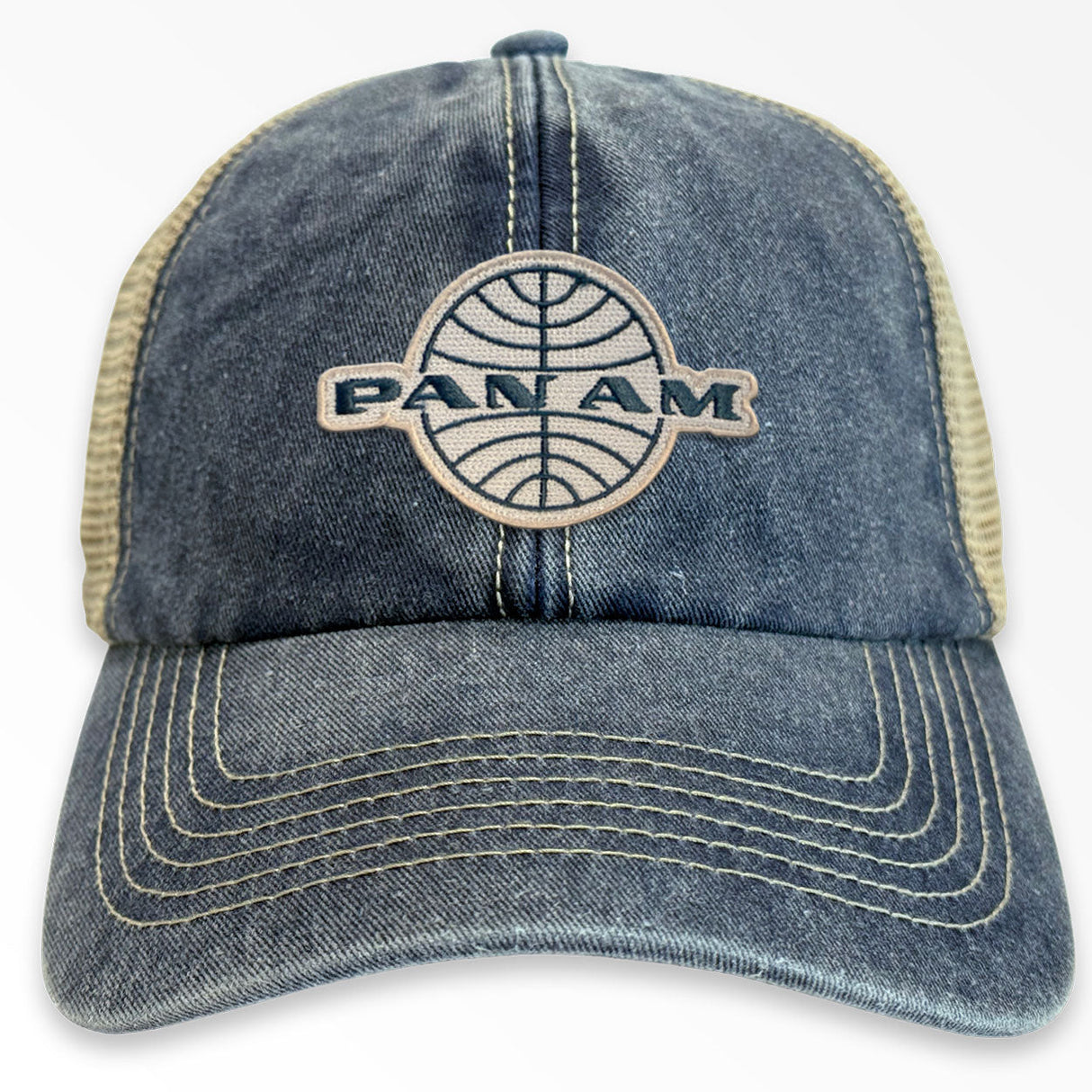 Pan-Am Retro Logo Patch Vintage Trucker Cap