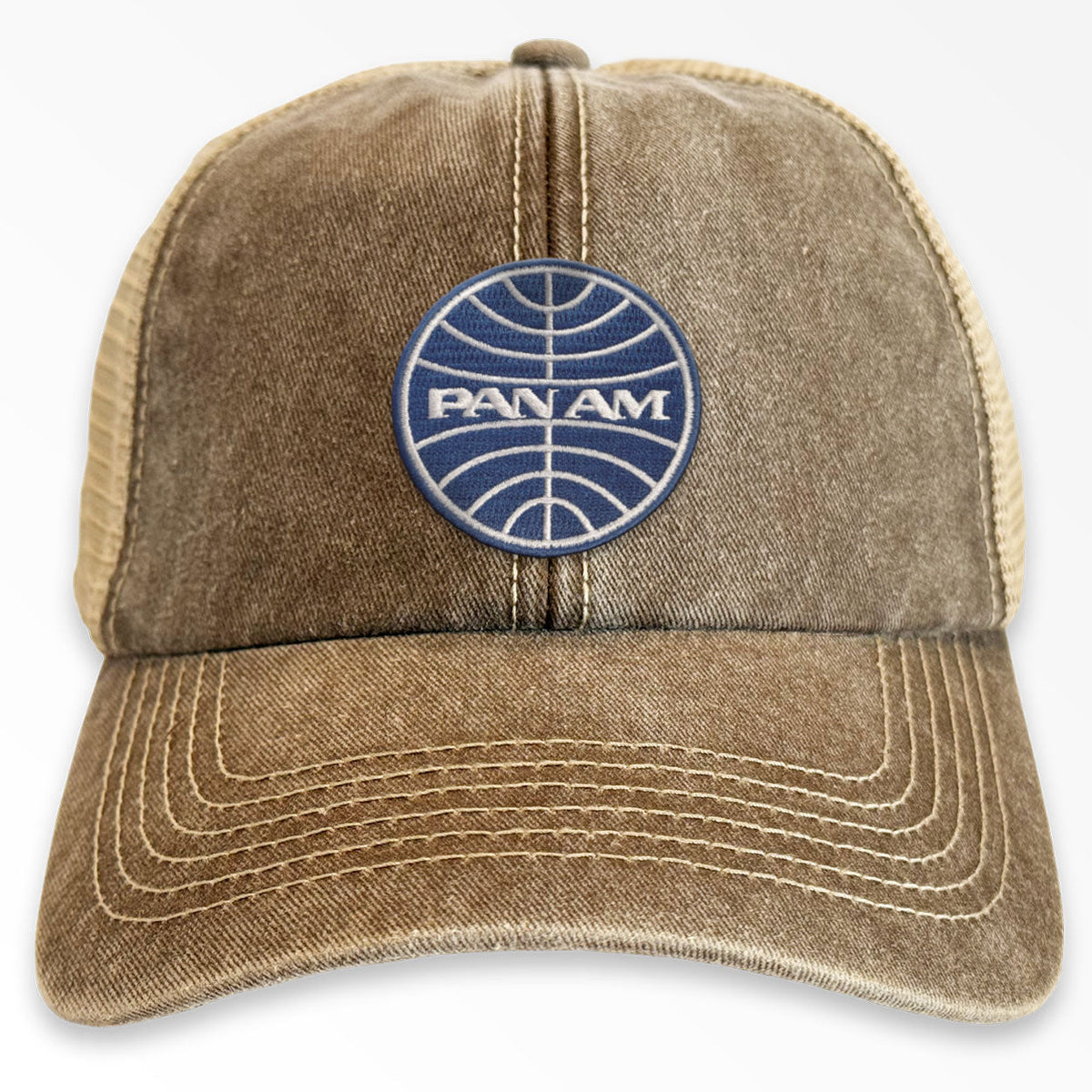 Pan-Am Globe Patch Vintage Trucker Cap