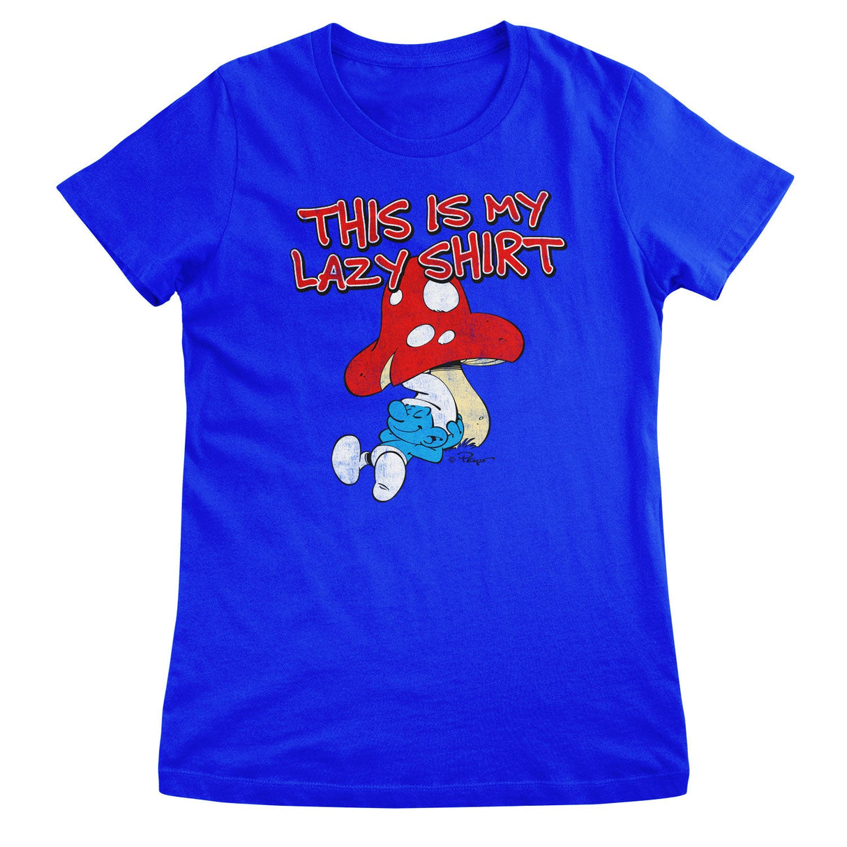 The Smurfs - This Is My Lazy Shirt Girly Tee