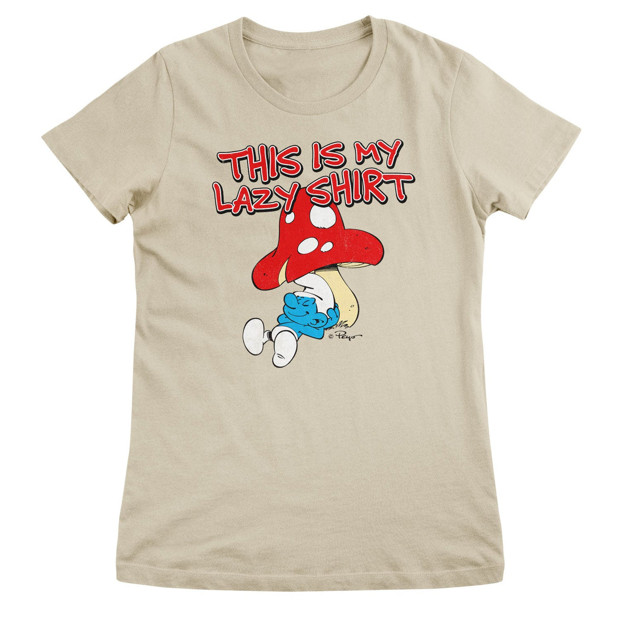 The Smurfs - This Is My Lazy Shirt Girly Tee