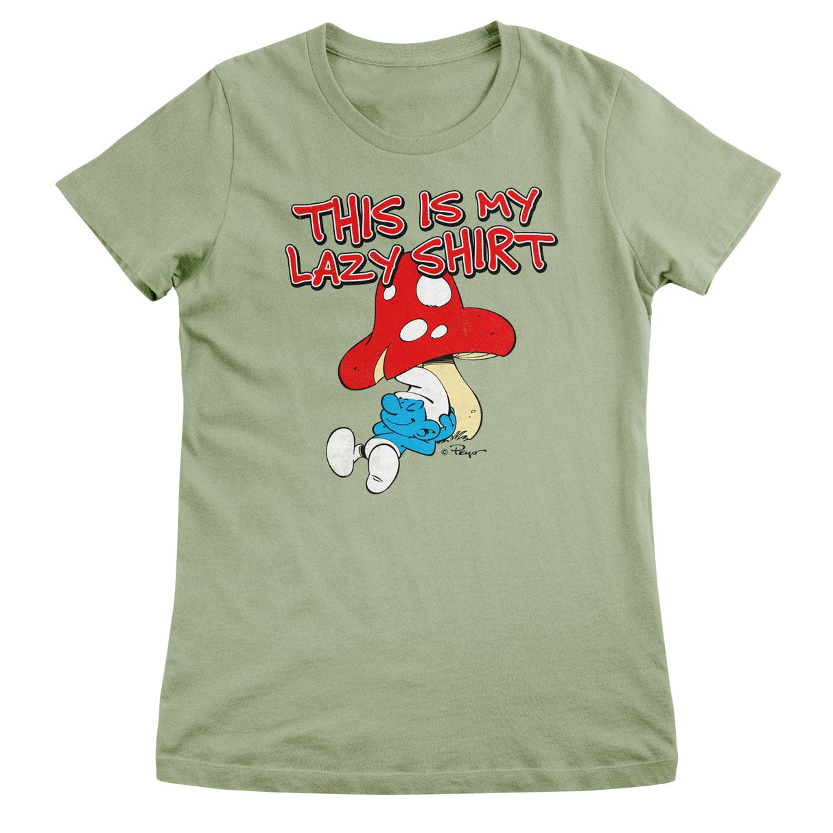 The Smurfs - This Is My Lazy Shirt Girly Tee
