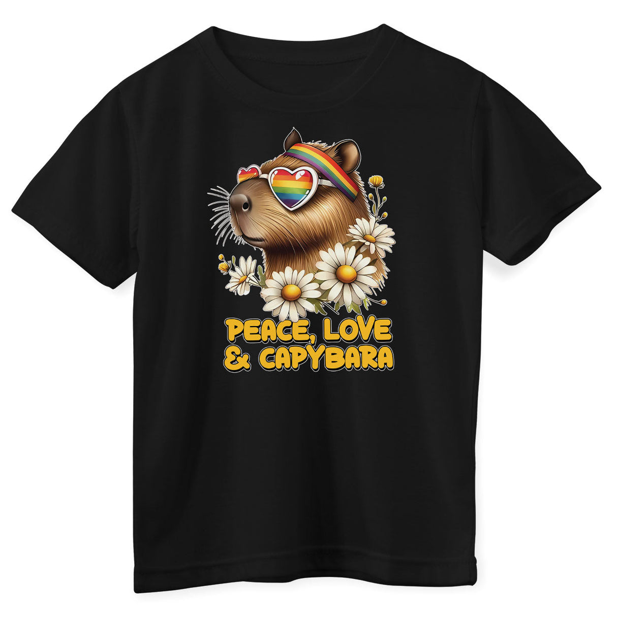 Peace - Love & Capybara Kids Tee
