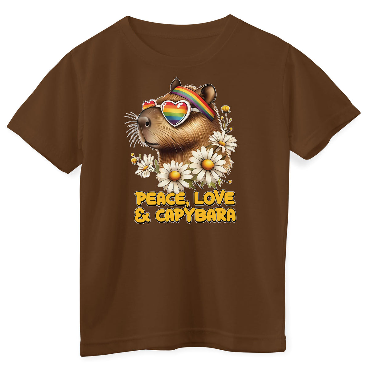 Peace - Love & Capybara Kids Tee