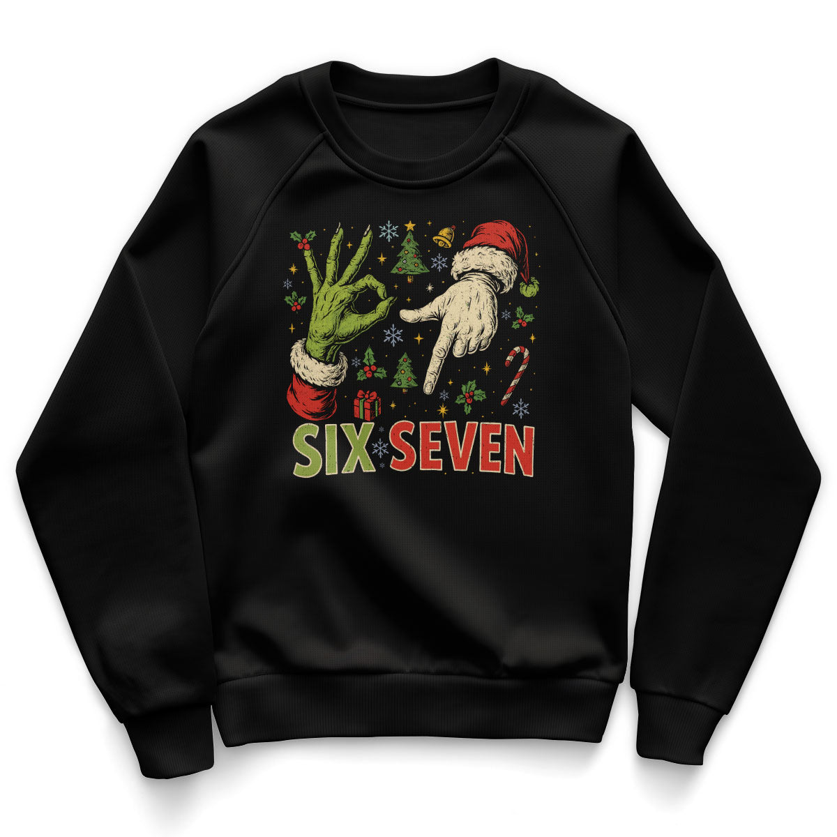 Christmas Six Seven Sign Kids Sweatshirt