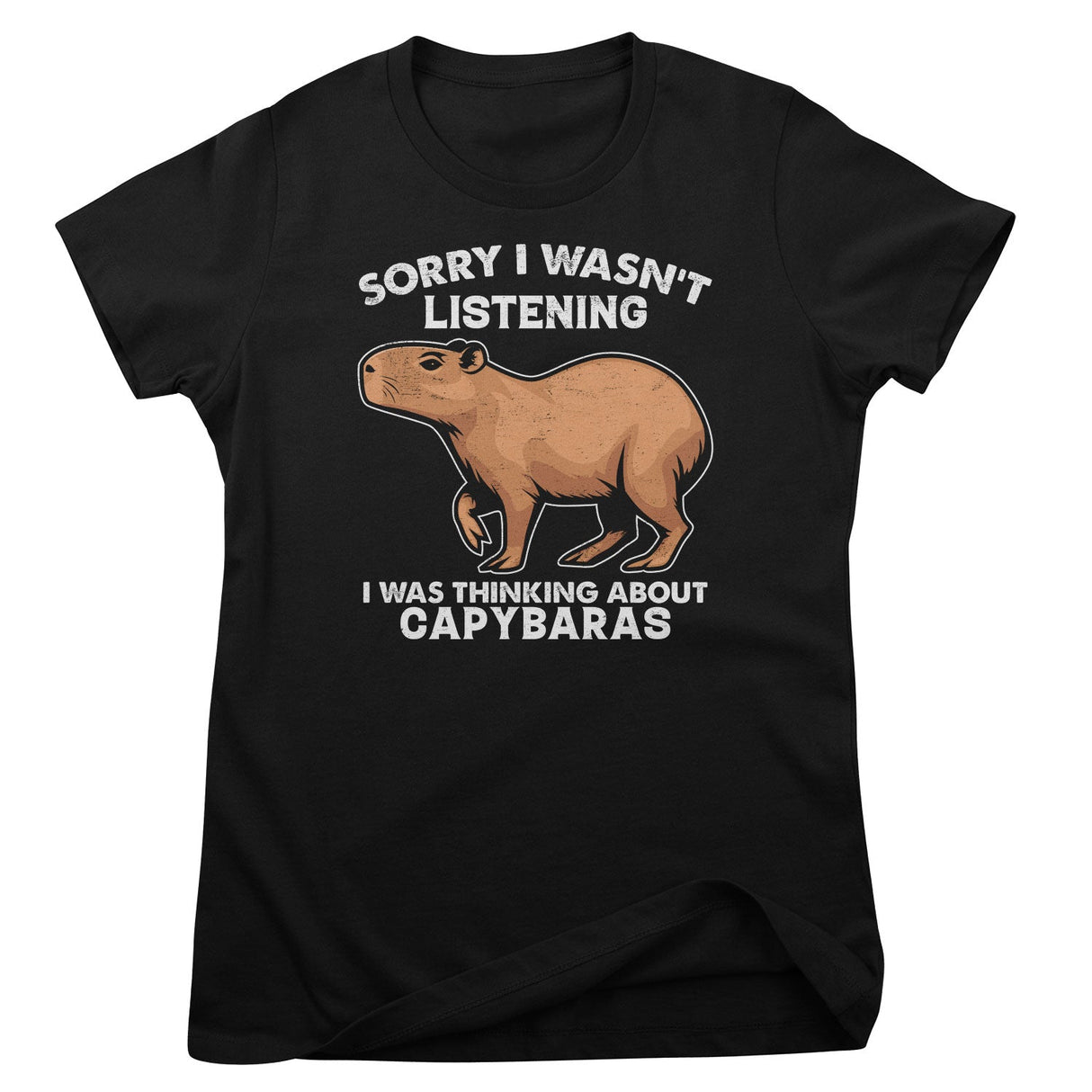 I Was Thinking About Capybaras Girly Top