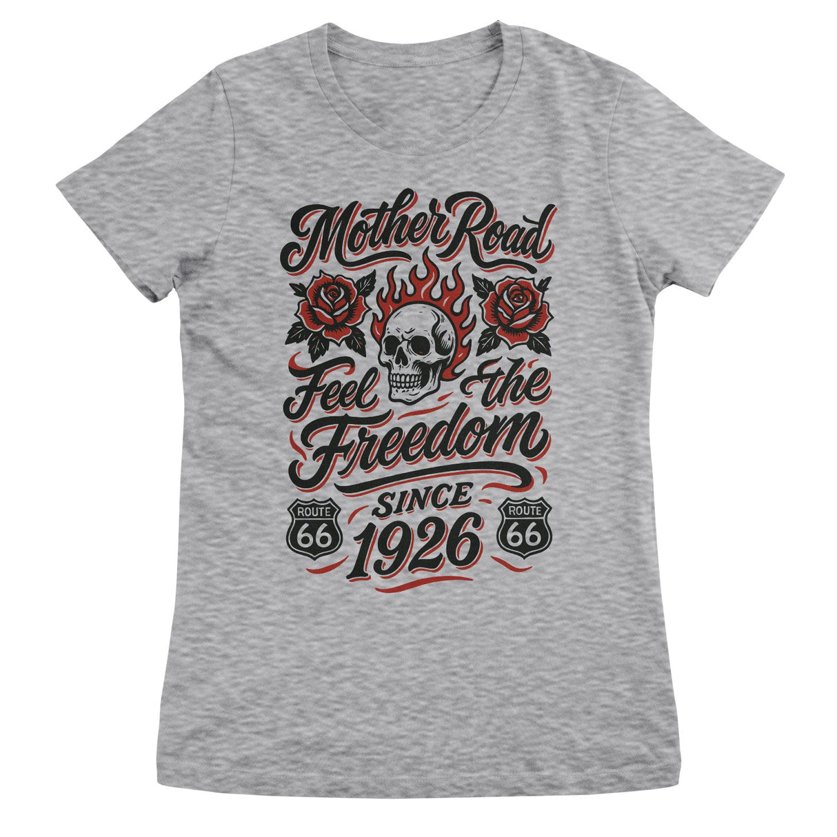 Route 66 Freedom Roses Girly Tee