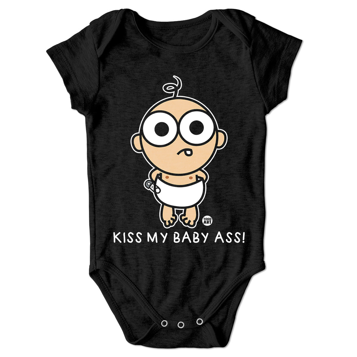 Bad Baby - Kiss My baby Ass! - ToddArt Baby Body