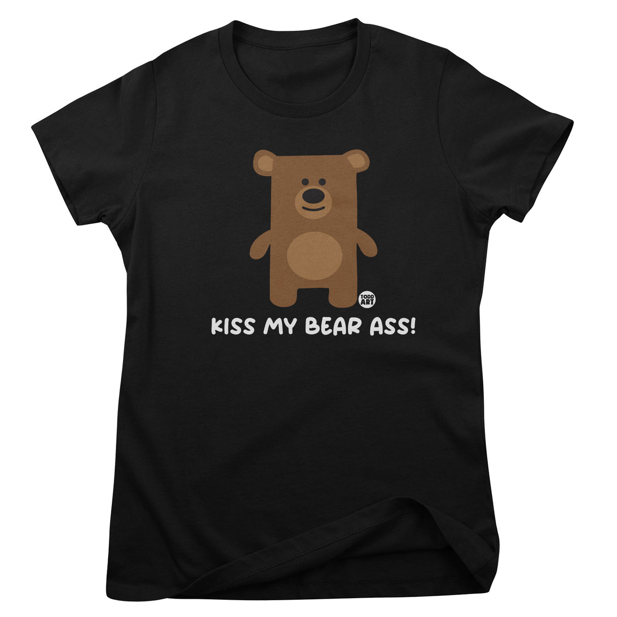 Kiss My Bear Ass - Don't Care Bear Girly Top