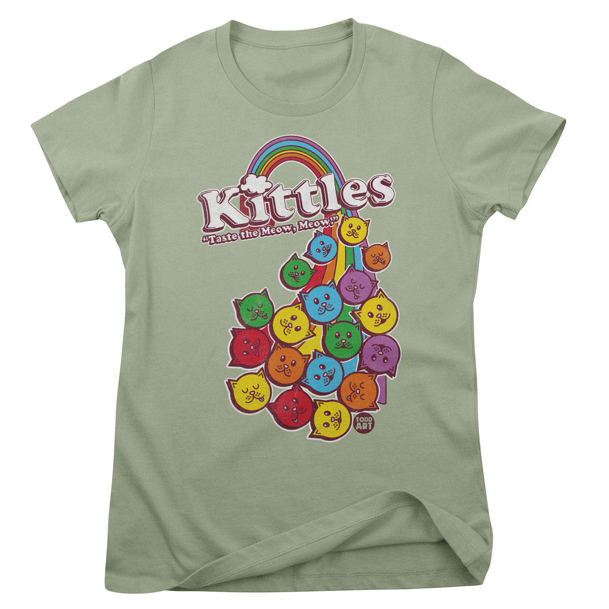 Kittles - Taste The Meow Meow - ToddArt Girly Tee