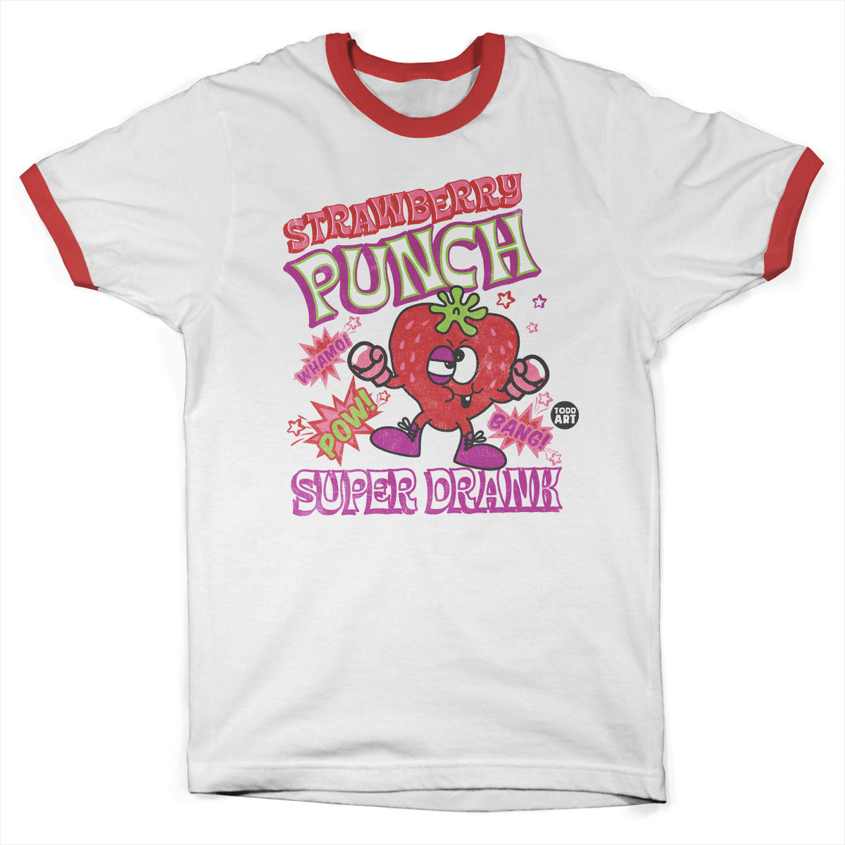 Strawberry Punsch Super Drank - ToddArt Ringer Tee