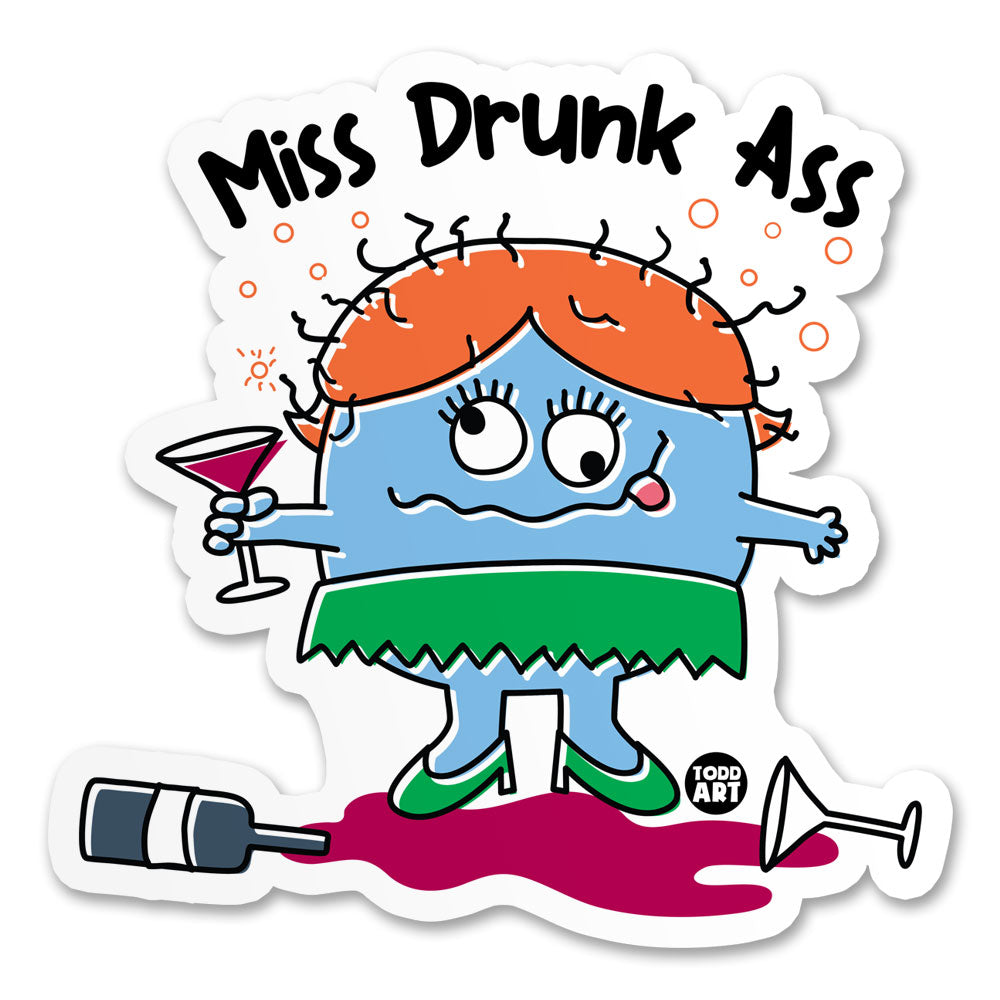 Miss Drunk Ass Sticker