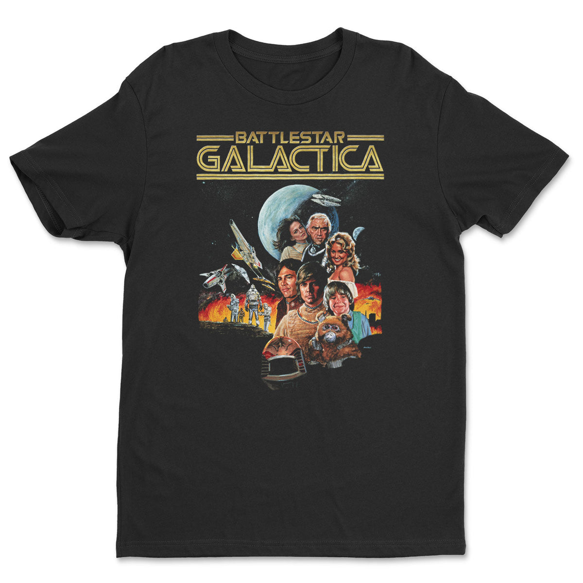 Battlestar Galactica Retro Poster T-Shirt