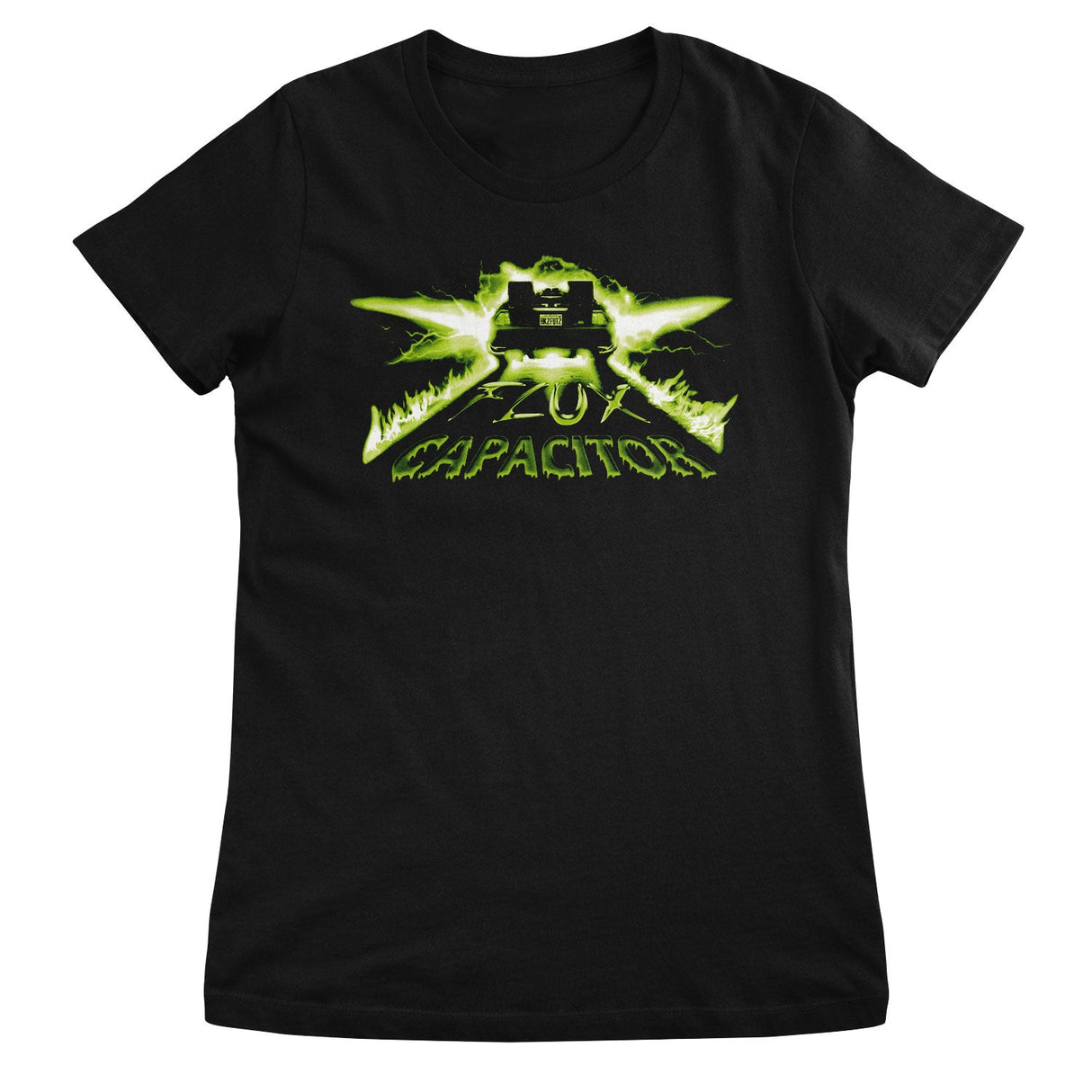 Neon Flux Capacitor Girly Tee