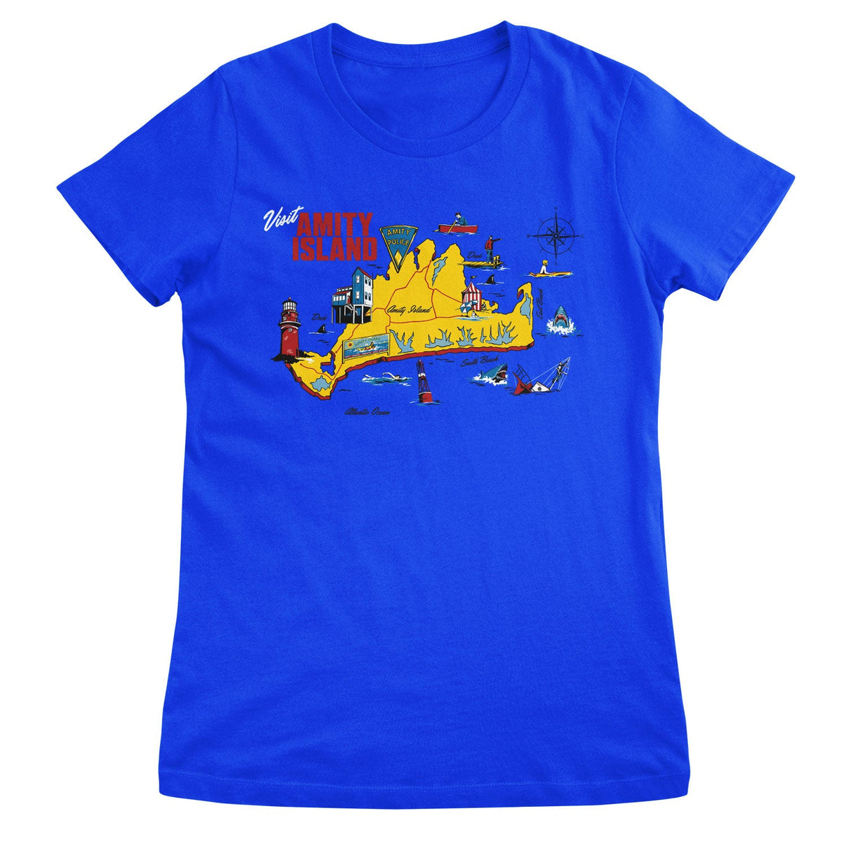 Amity Island Map Girly Tee