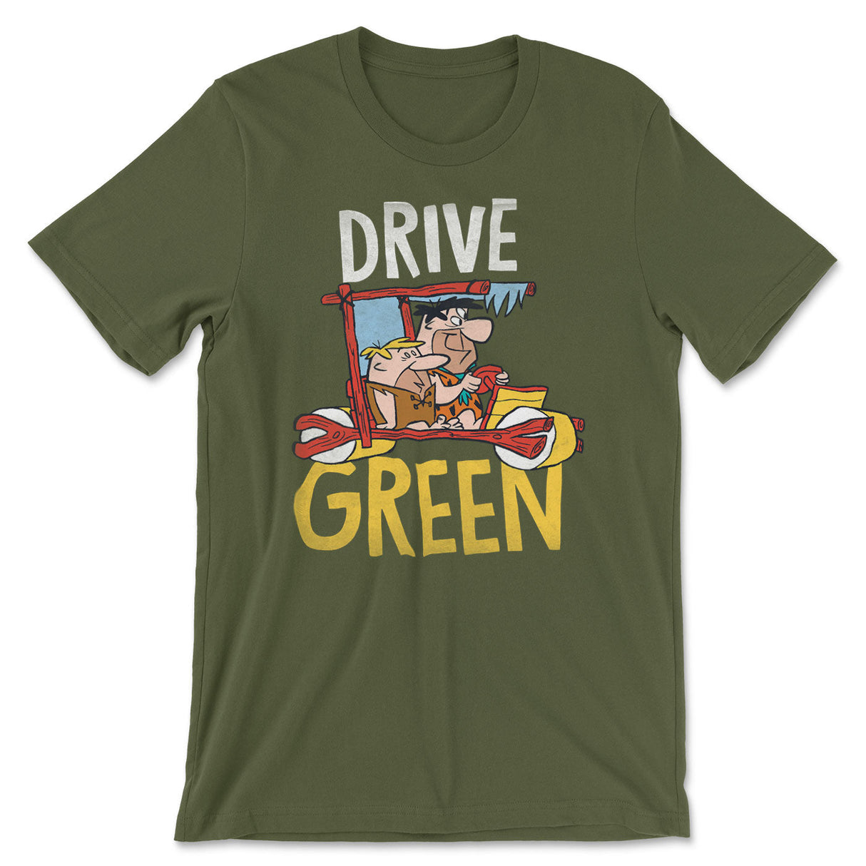 The Flintstones - Drive Green T-Shirt