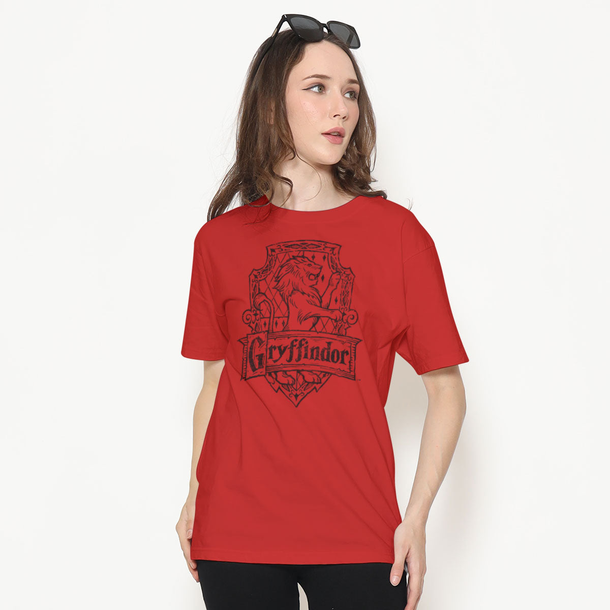 Harry Potter Gryffindor Washed Crest Girly Tee