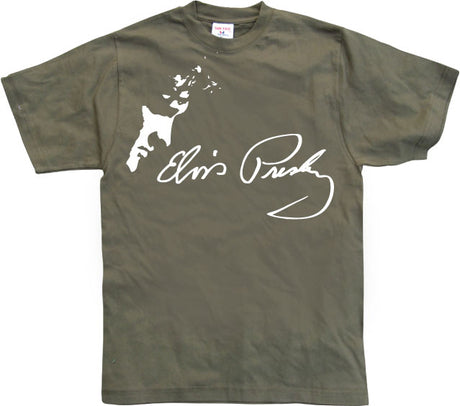 Elvis profil/autograf T-Shirt