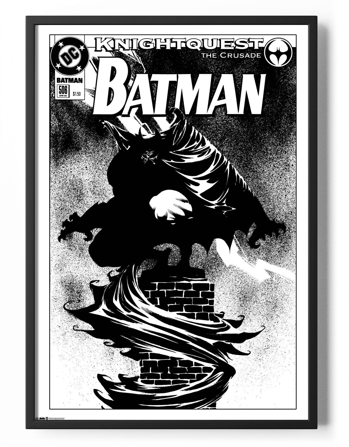 Batman Retro B/W Poster