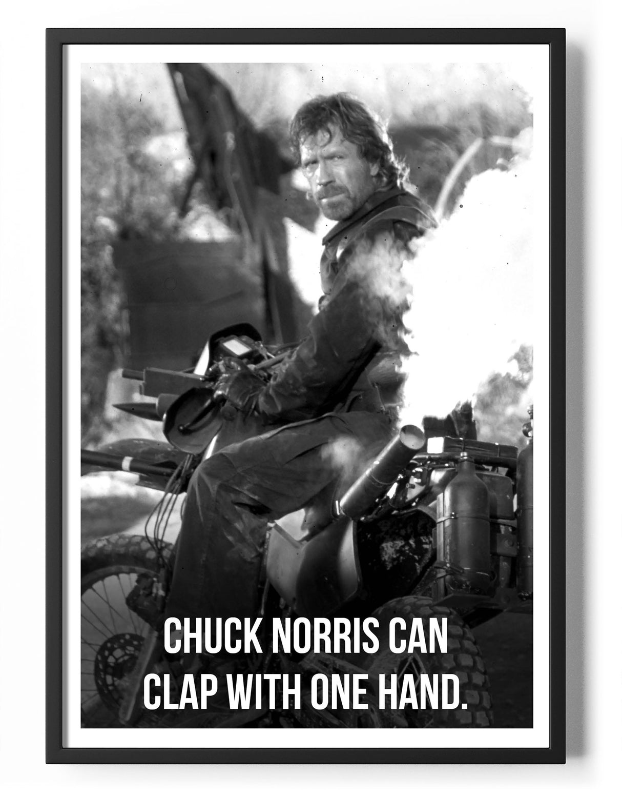 Chuck Norris Can Clap With One Hand Poster