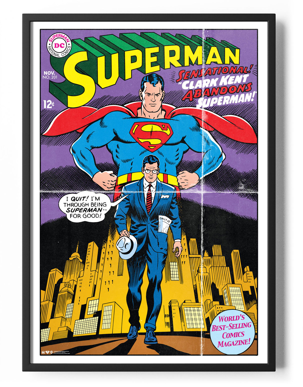 Superman Vintage Comic Book Cover