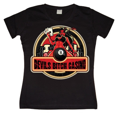 Devils Bitch Casino Girly T-shirt