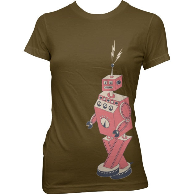 Retro Robotwalk Girly Tee