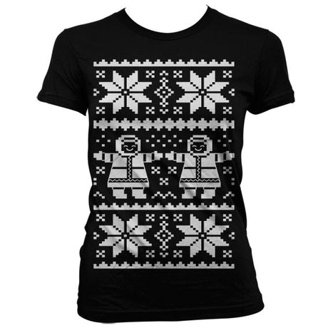 Retro X-Mas Knit Pattern Girly T-Shirt