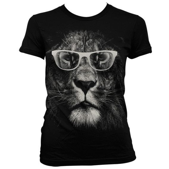 Lion Glasses Girly T-Shirt