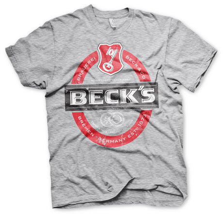 Beck's Beer Washed Label Logo T-Shirt