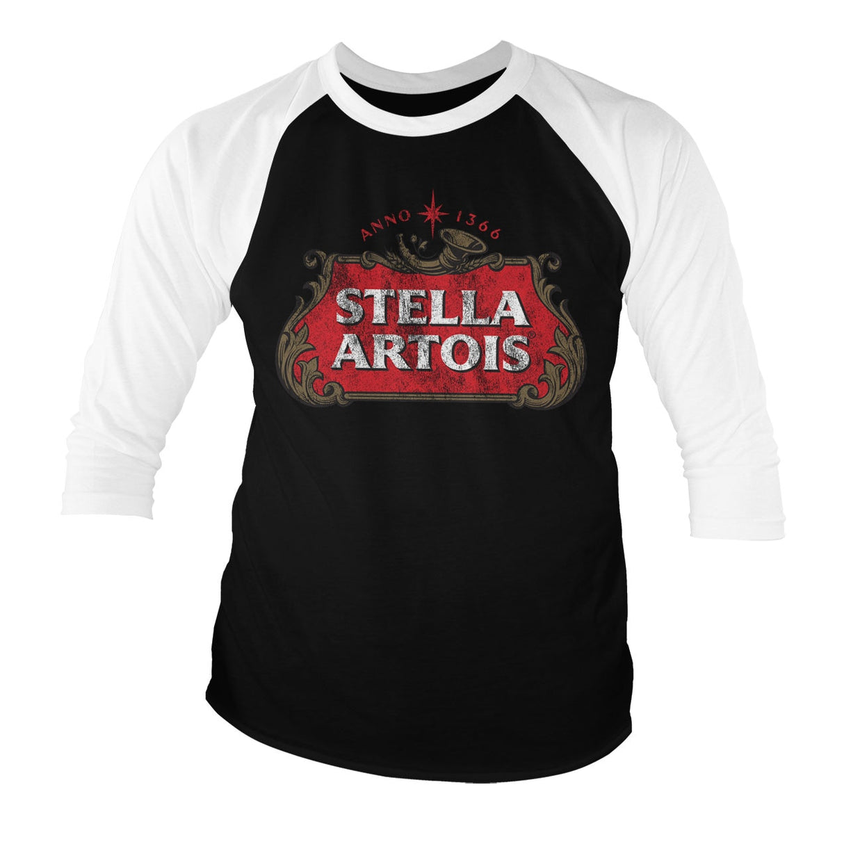 Stella Artois Washed Logo Baseball 3/4 Sleeve Tee