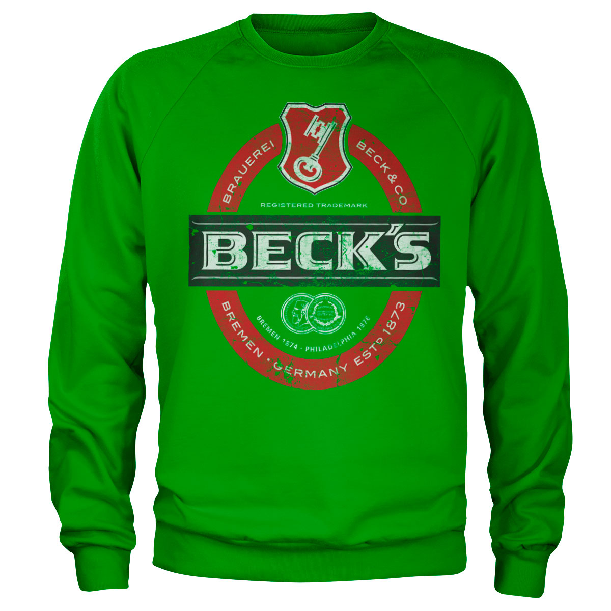 Beck's Beer Washed Label Logo Sweatshirt