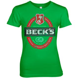 Beck's Beer Washed Label Logo Girly Tee