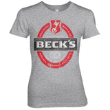 Beck's Beer Washed Label Logo Girly Tee