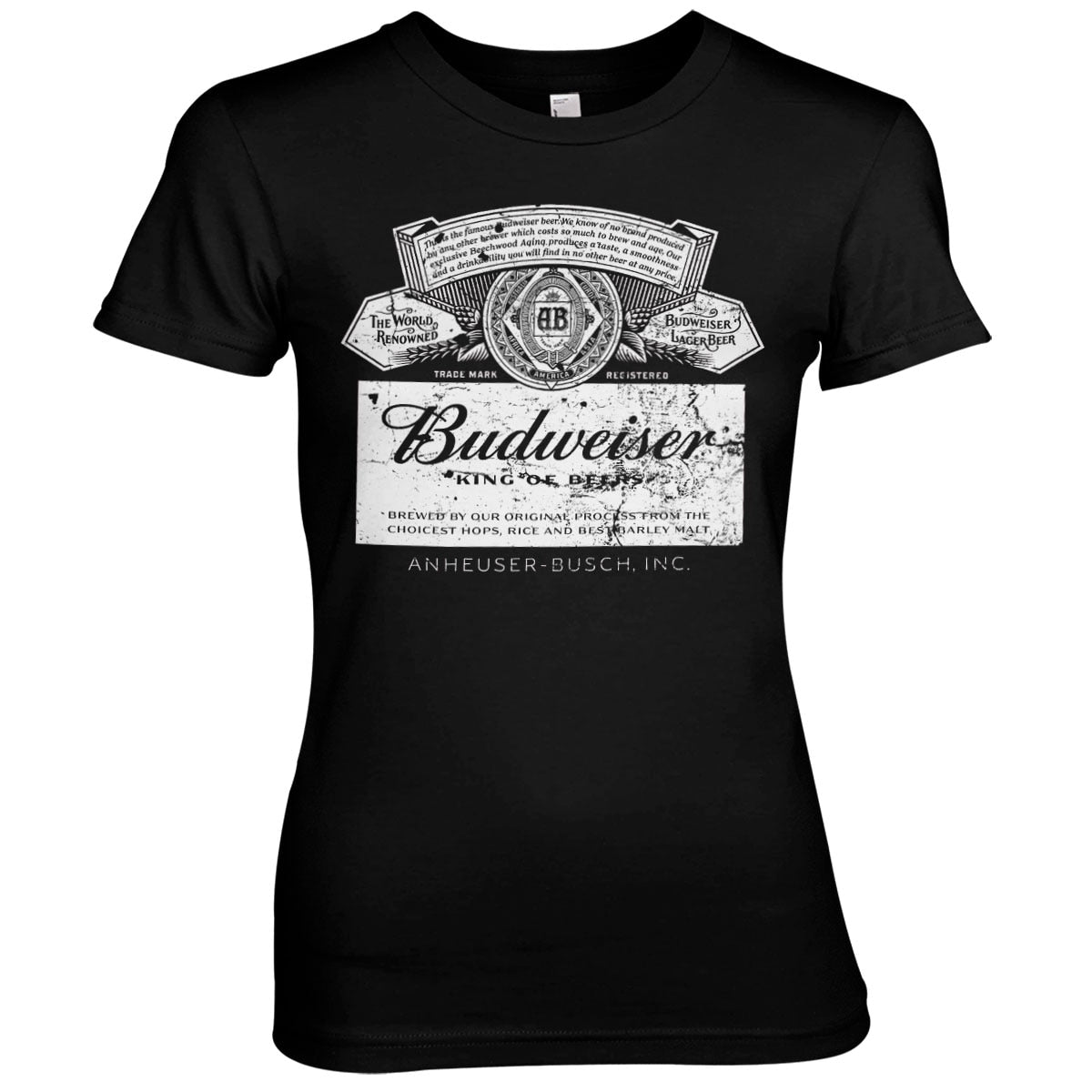 Budweiser Washed Logo Girly Tee