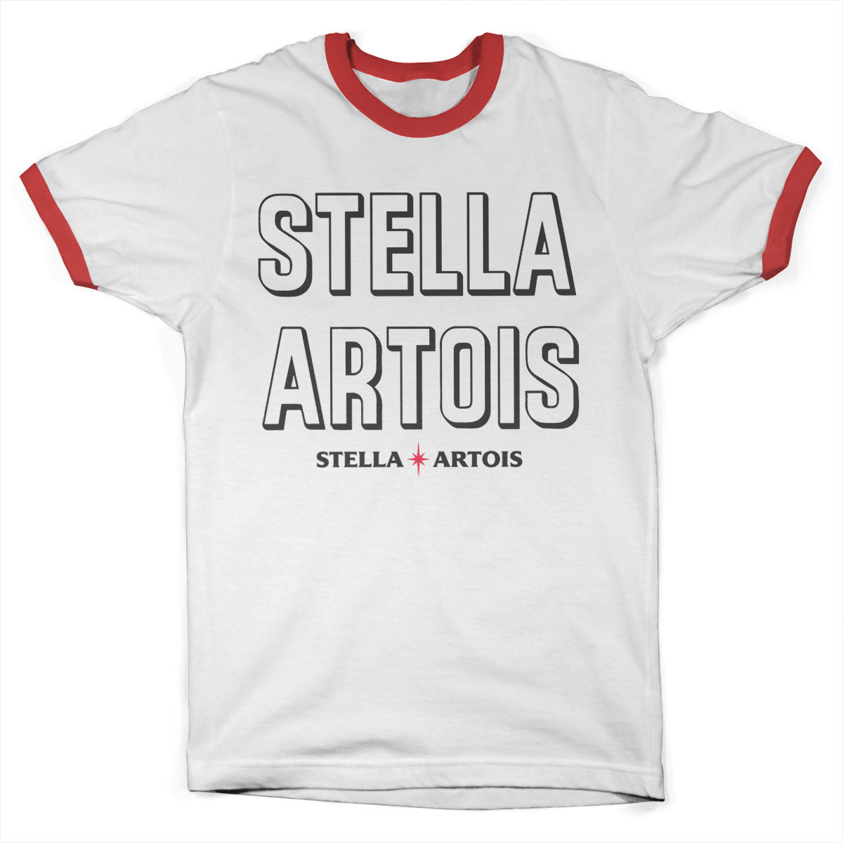 Stella Artois Retro Wordmark Ringer Tee