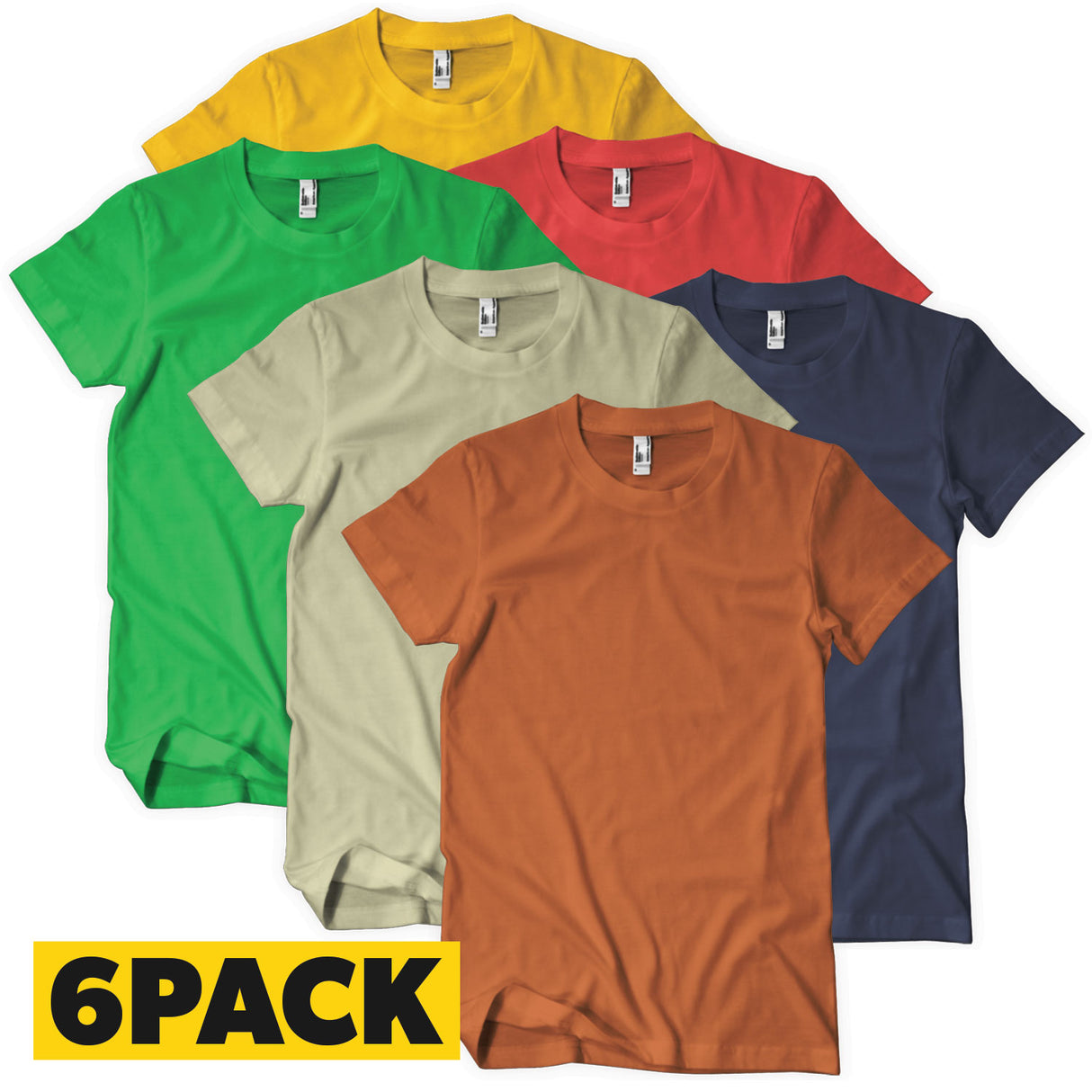 T-Shirts Bigpack FÃ¤rg- 6 pack