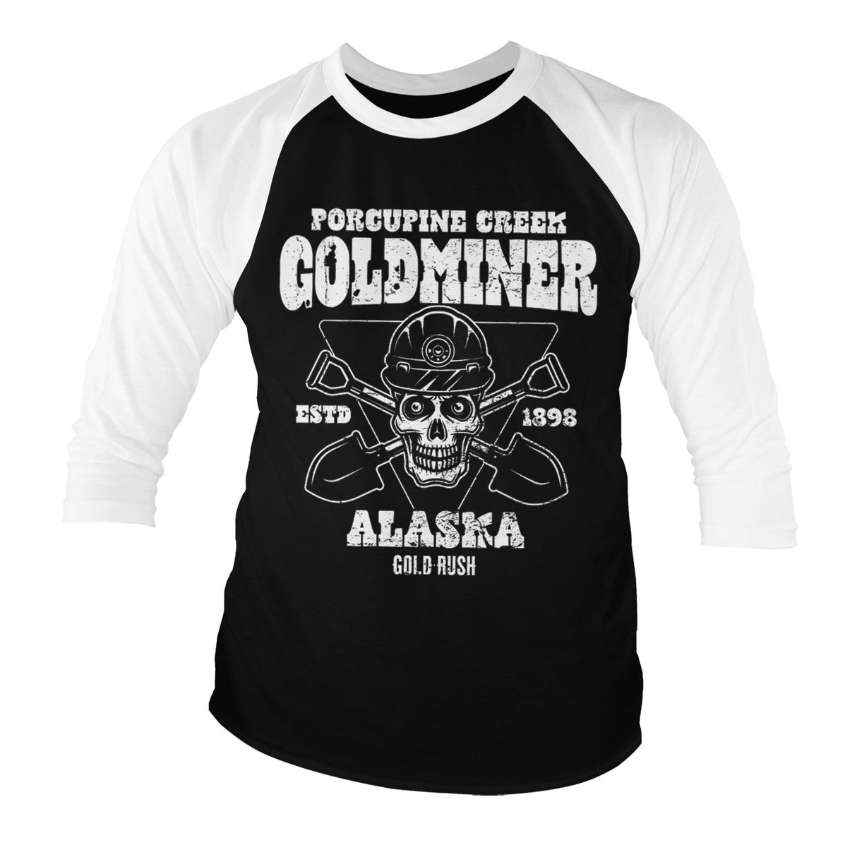 Gold Rush - Porcupine Creek Goldminer Baseball 3/4 Sleeve Tee