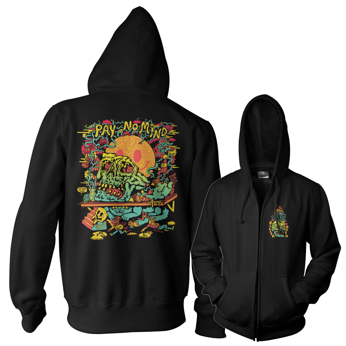 Killer Acid - Pay No Mind Zipped Hoodie