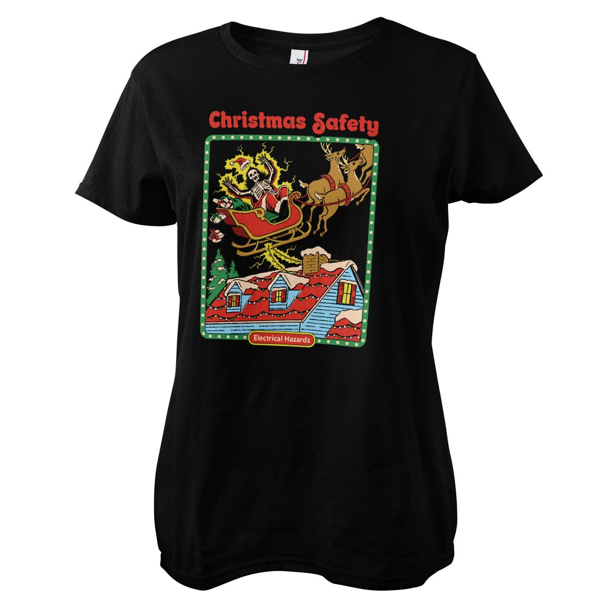 Christmas Safety Girly Tee