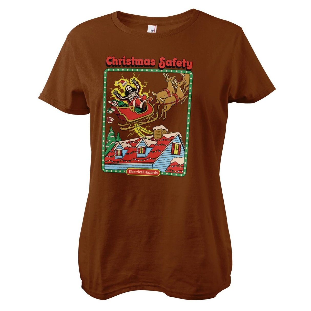 Christmas Safety Girly Tee