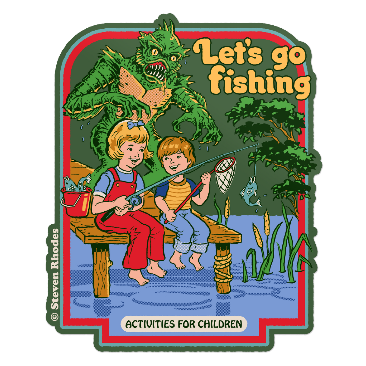 Steven Rhodes - Let's Go Fishing Sticker