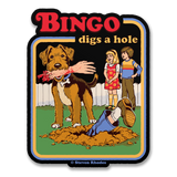 Steven Rhodes - Bingo Digs a Hole Sticker