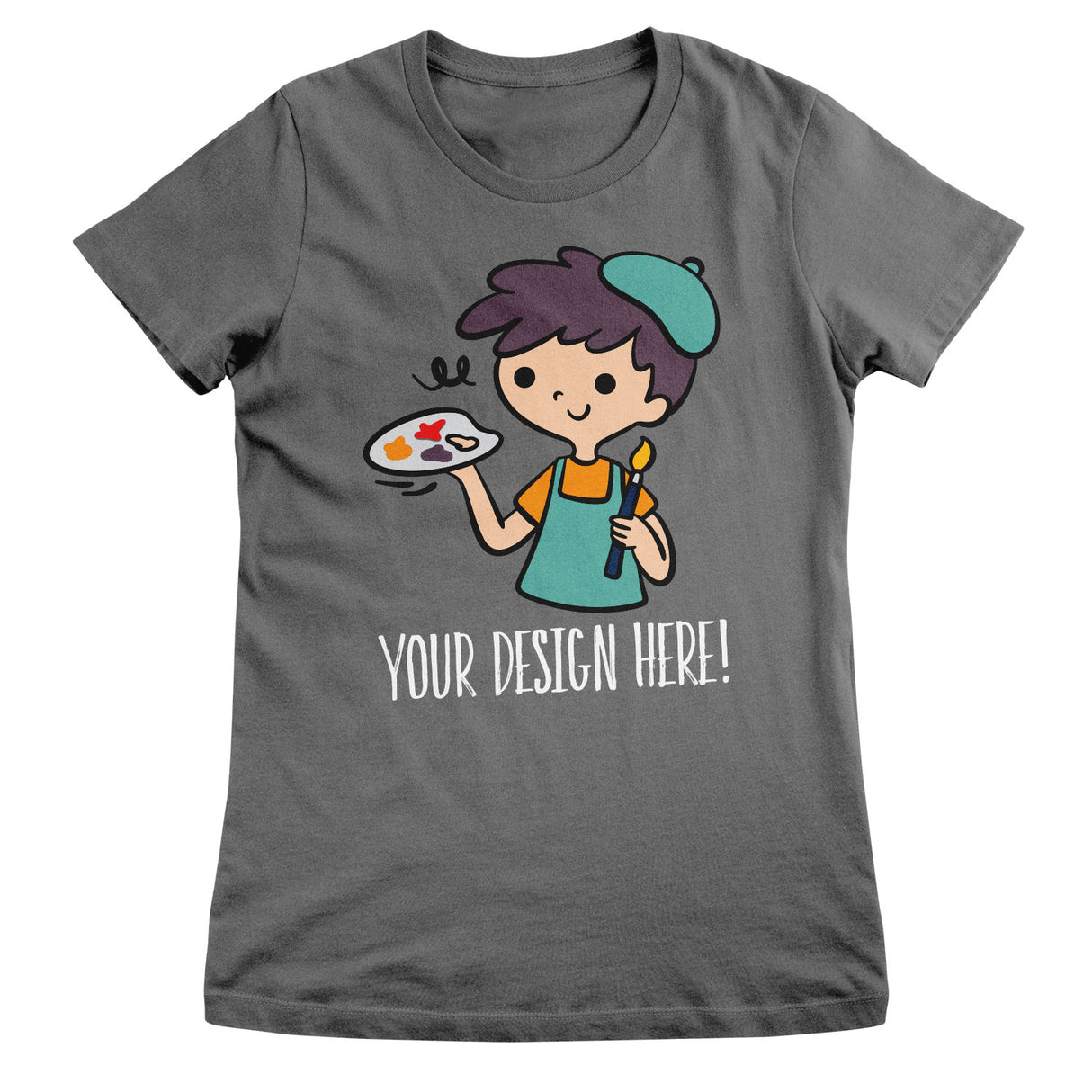 Design Your Own Girly Tee - Dark Grey