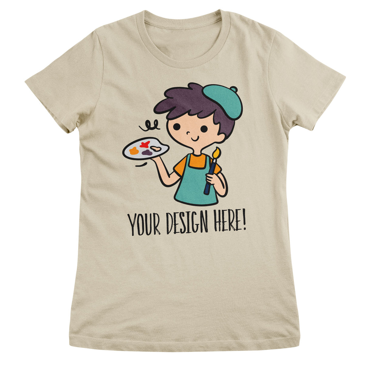Design Your Own Girly Tee - Khaki