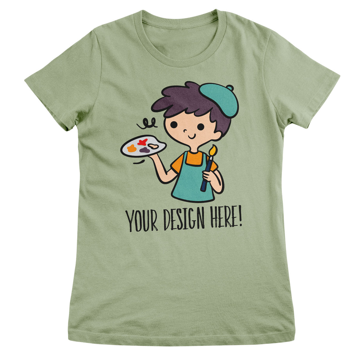 Design Your Own Girly Tee - Pistachio
